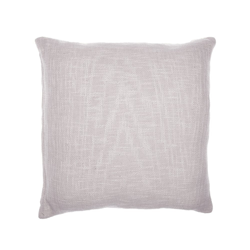 24" Ivory Cotton Blend Throw Pillow with Embroidery — view 3