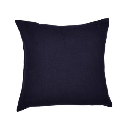 20" Blue Geometric Cotton Blend Throw Pillow With Embroidery FurniFindUSA