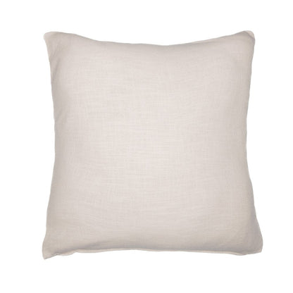 24" Ivory Geometric Cotton Blend Throw Pillow With Embroidery HomeRoots