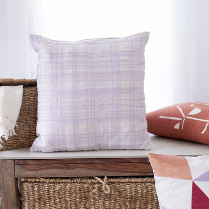24" Ivory Geometric Cotton Blend Throw Pillow With Embroidery HomeRoots