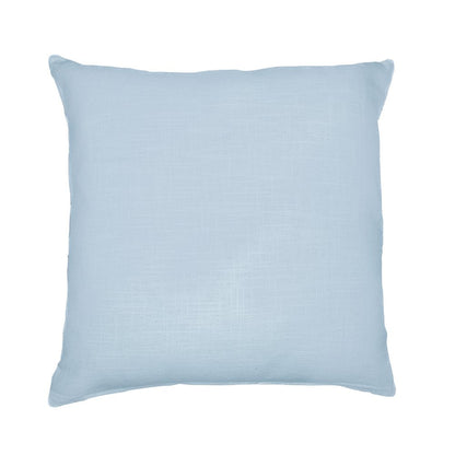 24" Blue Check Cotton Blend Throw Pillow With Embroidery HomeRoots