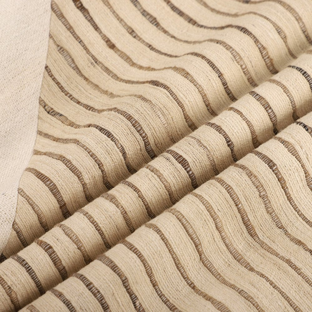 24" Beige and White Geometric Silk Throw Pillow With Embroidery HomeRoots