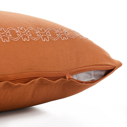 14" X 20" Orange Geometric Cotton Lumbar Throw Pillow HomeRoots