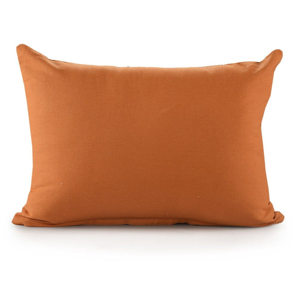 14" X 20" Orange Geometric Cotton Lumbar Throw Pillow HomeRoots
