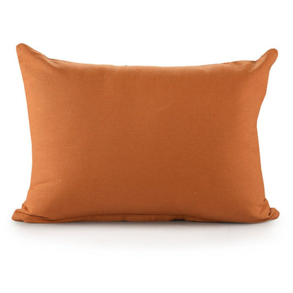 14" X 20" Orange Geometric Cotton Lumbar Throw Pillow HomeRoots