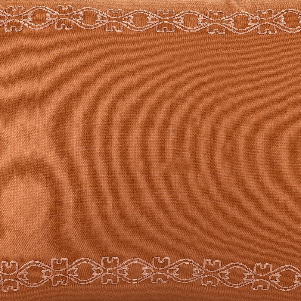 14" X 20" Orange Geometric Cotton Lumbar Throw Pillow HomeRoots