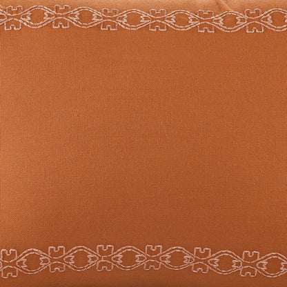 14" X 20" Orange Geometric Cotton Lumbar Throw Pillow