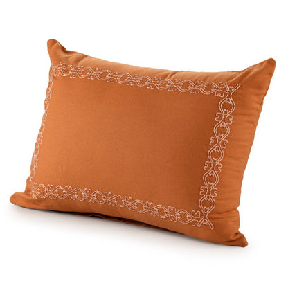 14" X 20" Orange Geometric Cotton Lumbar Throw Pillow HomeRoots