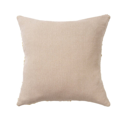 22" Natural Striped Jute Throw Pillow With Embroidery HomeRoots
