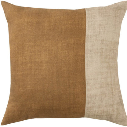 20" Natural Patchwork Cotton Throw Pillow