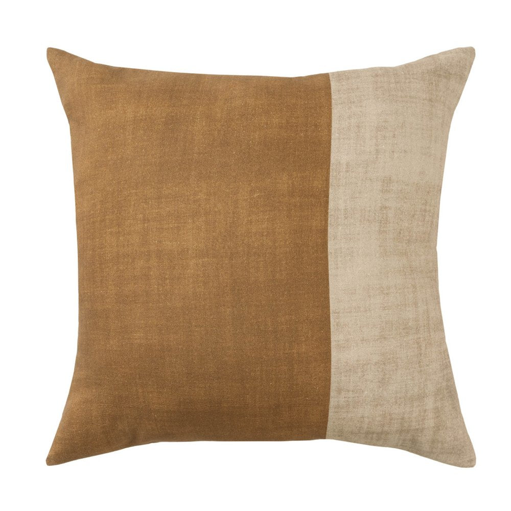 20" Natural Patchwork Cotton Throw Pillow