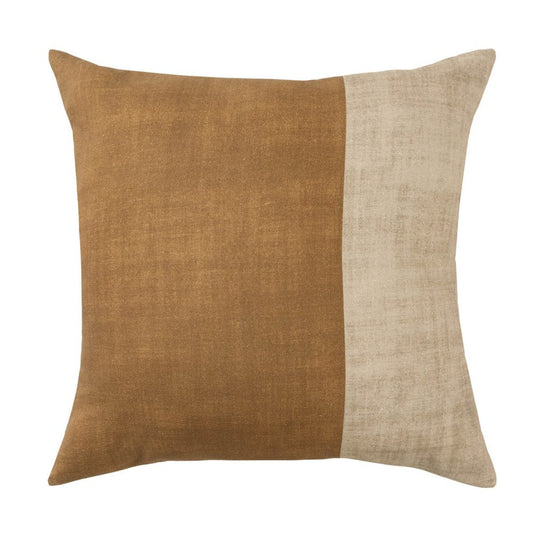 20" Natural Patchwork Cotton Throw Pillow