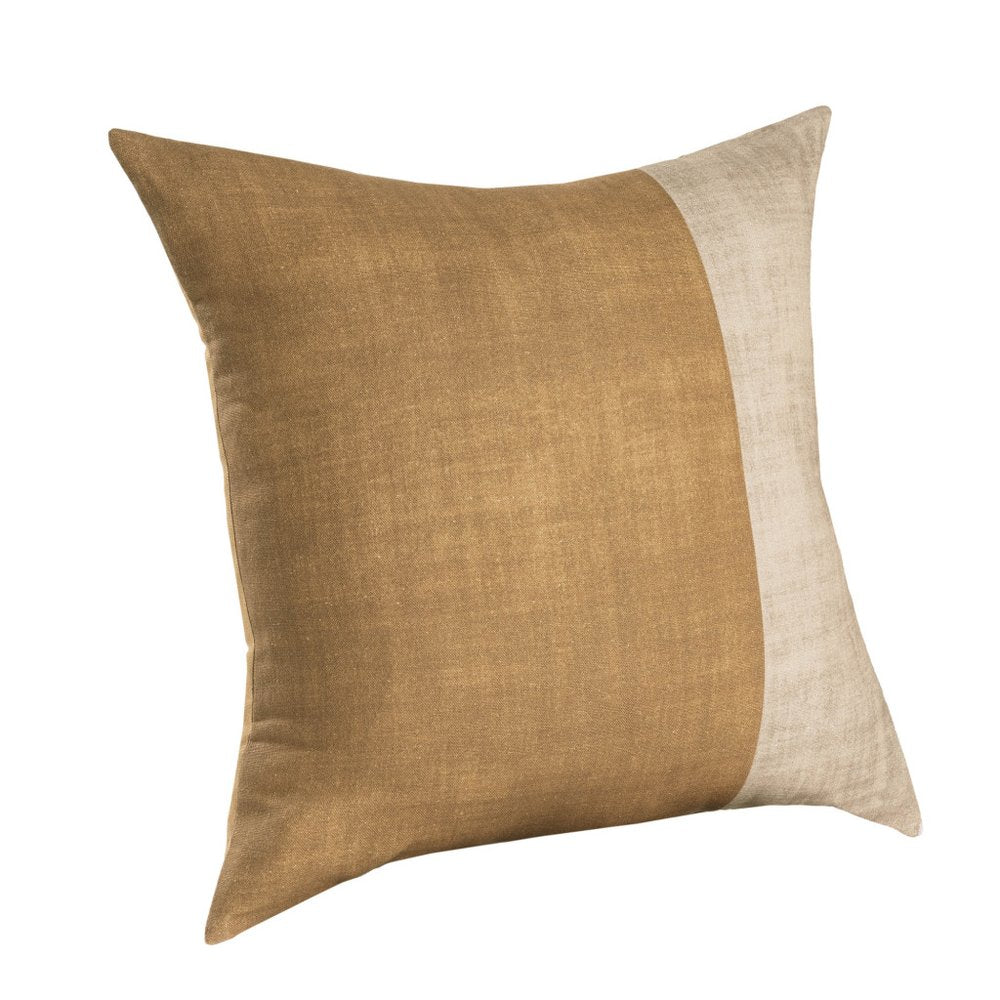 20" Natural Patchwork Cotton Throw Pillow — view 8
