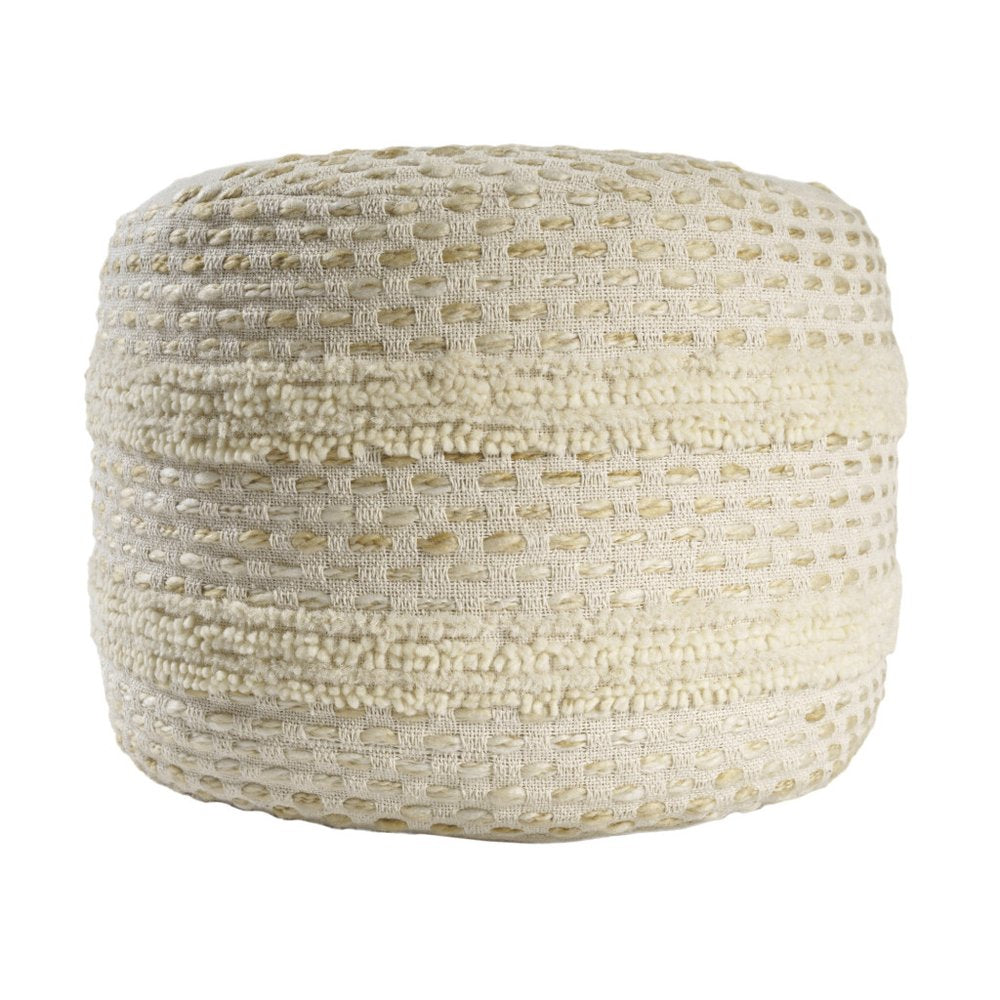 18" Blue Cotton Blend Ottoman HomeRoots