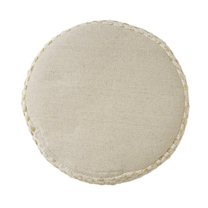 18" Blue Cotton Blend Ottoman HomeRoots