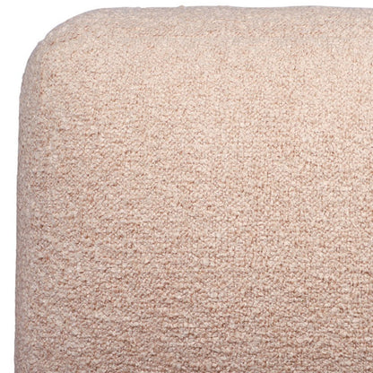 18" Beige Polyester Cube Outdoor Pouf Ottoman HomeRoots