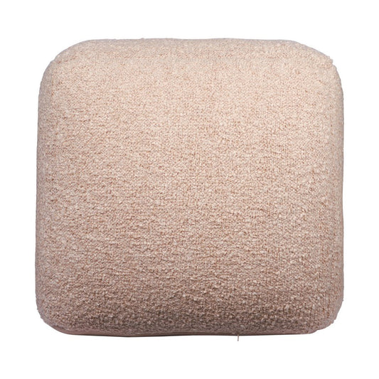 18" Gray Polyester Cube Outdoor Pouf Ottoman HomeRoots