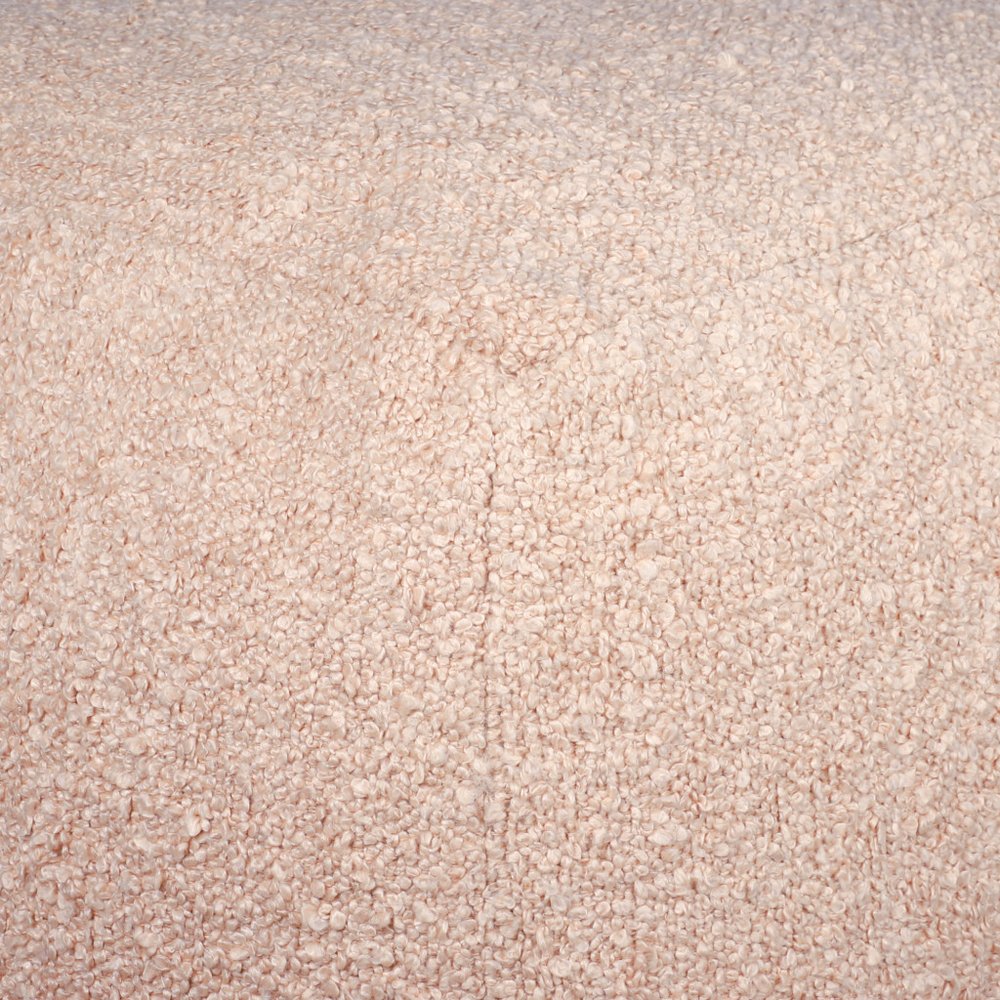 18" Beige Polyester Cube Outdoor Pouf Ottoman HomeRoots