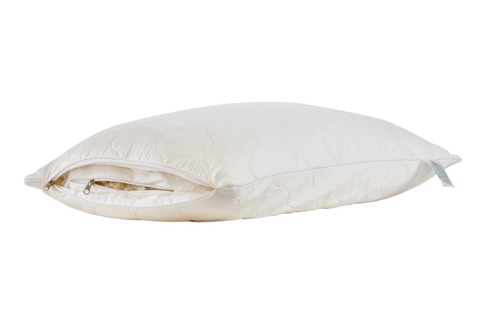 Cotton Wool Hypoallergenic Standard Size Bed Pillow HomeRoots