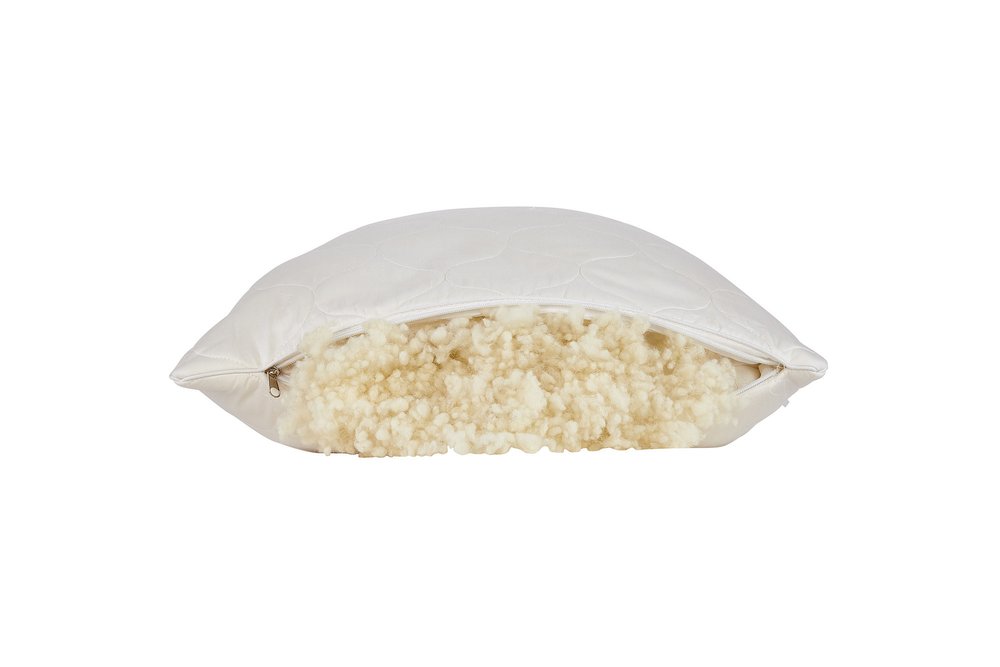 Cotton Wool Hypoallergenic King Size Bed Pillow HomeRoots