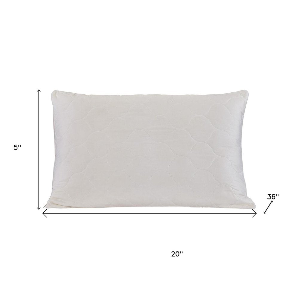 Cotton Wool Hypoallergenic King Size Bed Pillow HomeRoots