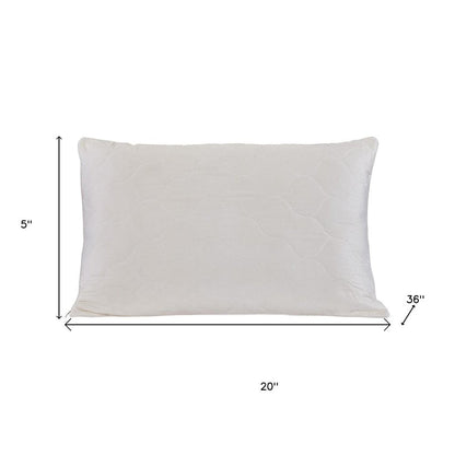 Cotton Wool Hypoallergenic King Size Bed Pillow HomeRoots