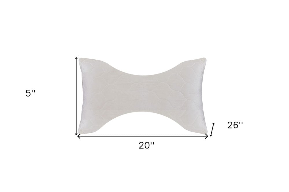 Cotton Wool Hypoallergenic Ergonomic Standard Size Bed Pillow HomeRoots