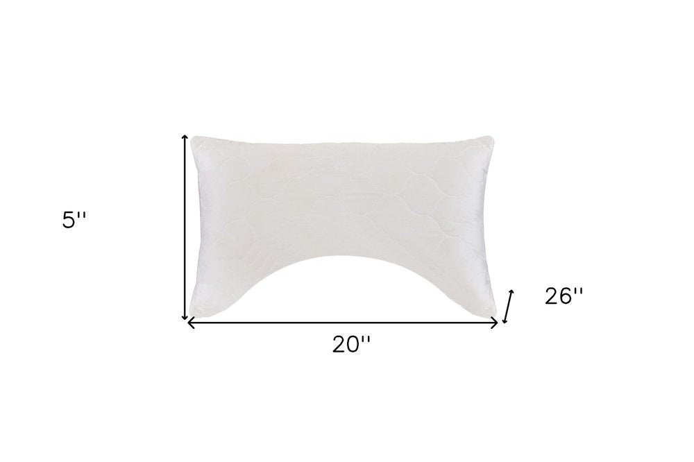 Cotton Wool Hypoallergenic Ergonomic Standard Size Bed Pillow HomeRoots