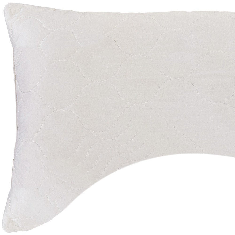 Cotton Wool Hypoallergenic Ergonomic Standard Size Bed Pillow HomeRoots