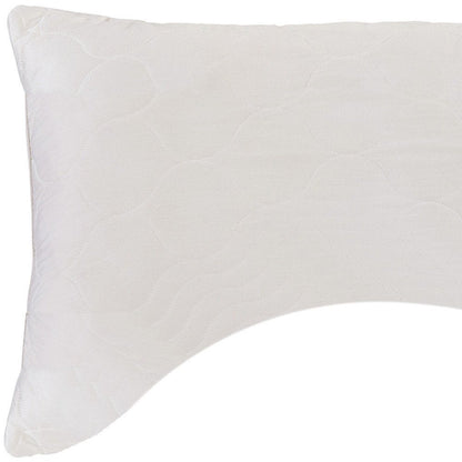 Cotton Wool Hypoallergenic Ergonomic Standard Size Bed Pillow HomeRoots