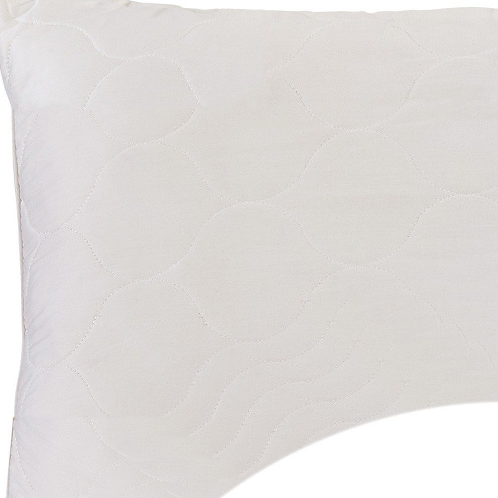 Cotton Wool Hypoallergenic Ergonomic Queen Size Bed Pillow HomeRoots