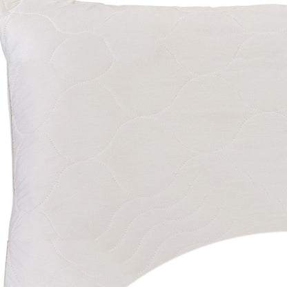 Cotton Wool Hypoallergenic Ergonomic Queen Size Bed Pillow HomeRoots