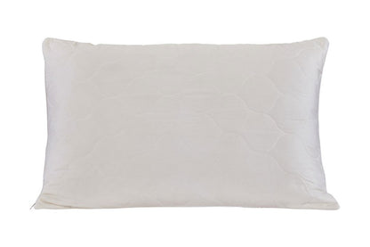 Cotton Latex Foam And Wool Hypoallergenic Standard Size Bed Pillow HomeRoots
