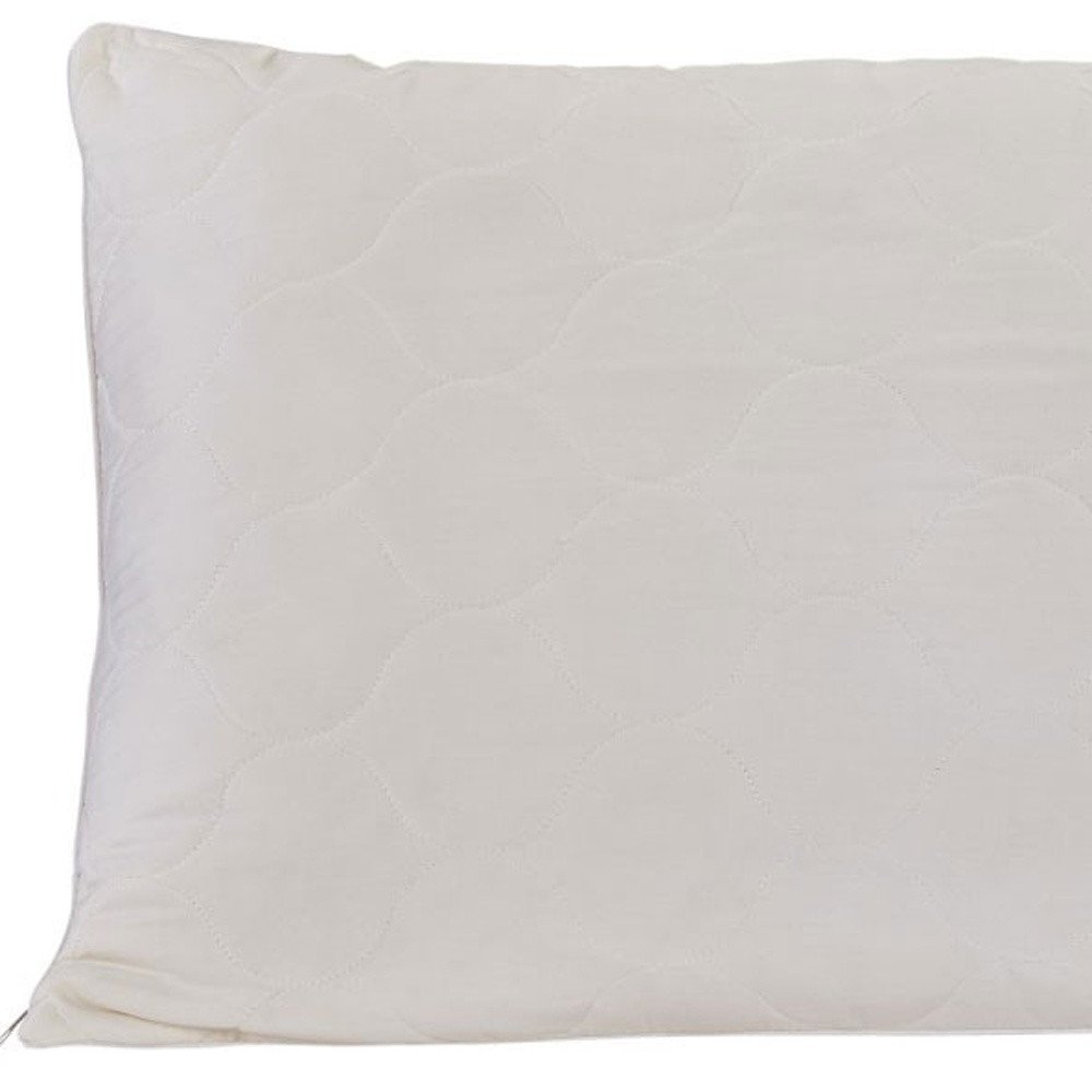 Cotton Latex Foam And Wool Hypoallergenic Standard Size Bed Pillow HomeRoots