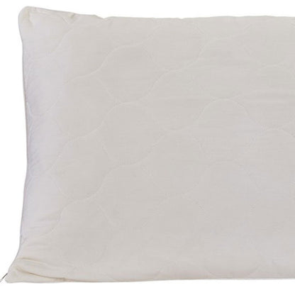 Cotton Latex Foam And Wool Hypoallergenic Standard Size Bed Pillow HomeRoots