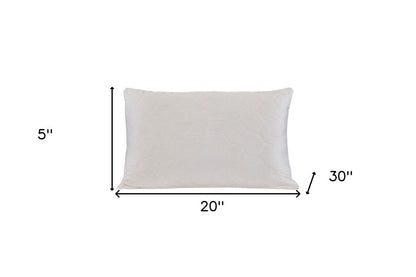 Cotton Latex Foam And Wool Hypoallergenic Queen Size Bed Pillow HomeRoots
