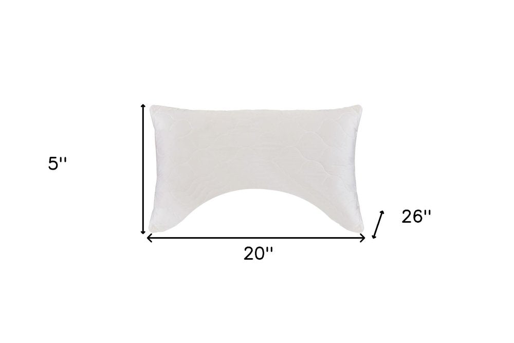Cotton Latex Foam And Wool Hypoallergenic Ergonomic Standard Size Bed Pillow HomeRoots