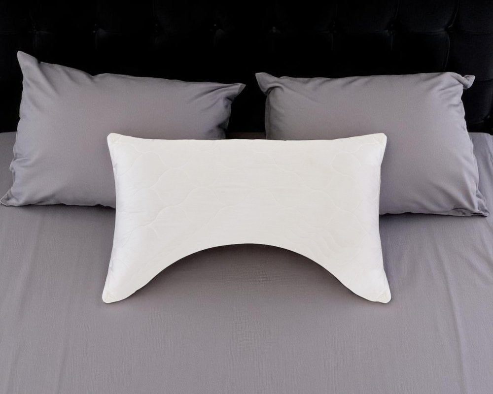 Cotton Latex Foam And Wool Hypoallergenic Ergonomic Standard Size Bed Pillow HomeRoots