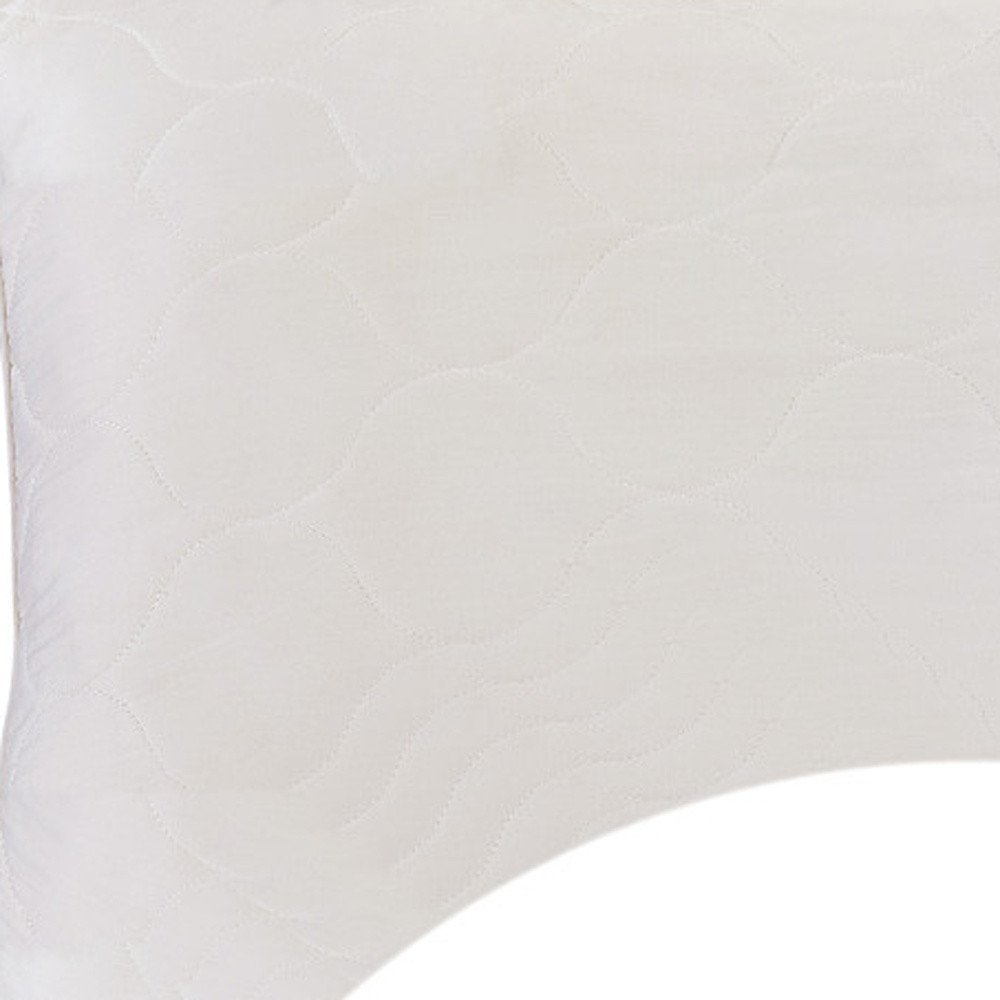 Cotton Latex Foam And Wool Hypoallergenic Ergonomic Queen Size Bed Pillow HomeRoots
