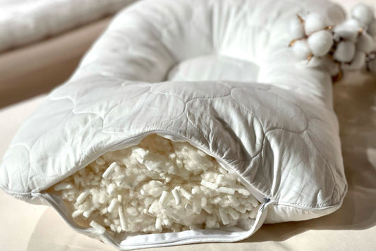 Cotton Latex Foam And Wool Firm Hypoallergenic Queen Size Bed Pillow HomeRoots
