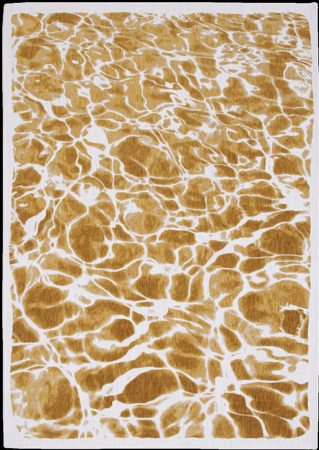 10' Yellow and Brown Abstract Non Skid Area Rug - 24.0" (L) x 36.0" (W) x 0.24" (H)