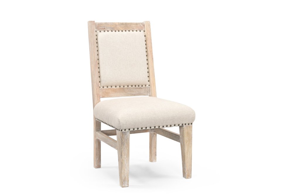 20" Beige And White Side Chair HomeRoots