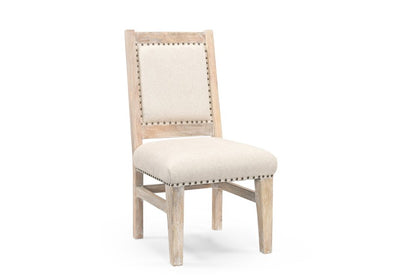 20" Beige And White Side Chair HomeRoots