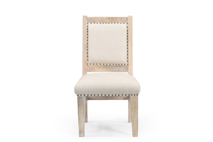 20" Beige And White Side Chair HomeRoots