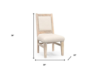 20" Beige And White Side Chair HomeRoots