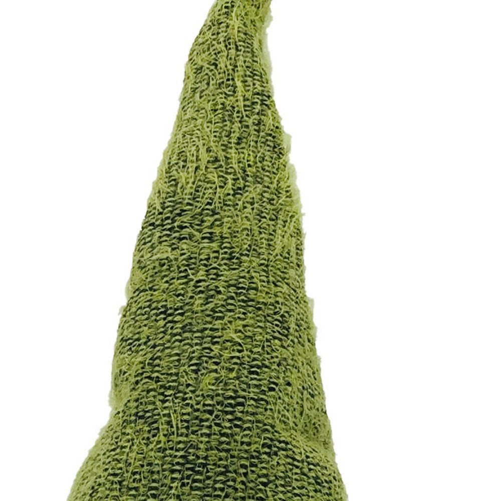 23" Green And White Fabric Standing Gnome HomeRoots