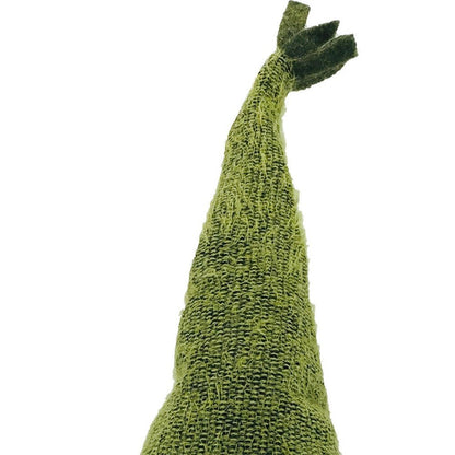 23" Green And White Fabric Standing Gnome HomeRoots