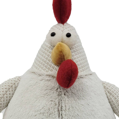 13" Red White And Yellow Fabric Rooster Figurine HomeRoots