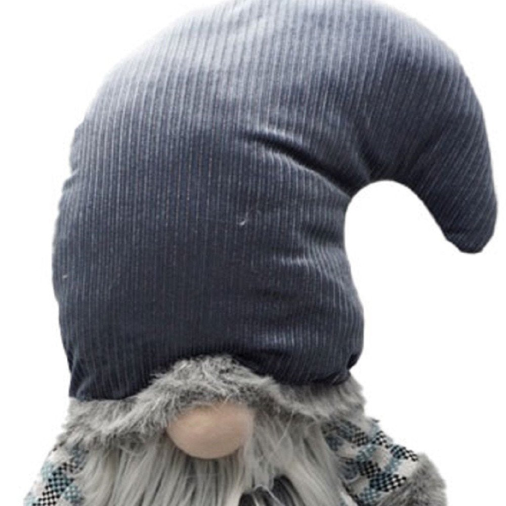 24" Blue White And Gray Fabric Christmas Standing Gnome HomeRoots