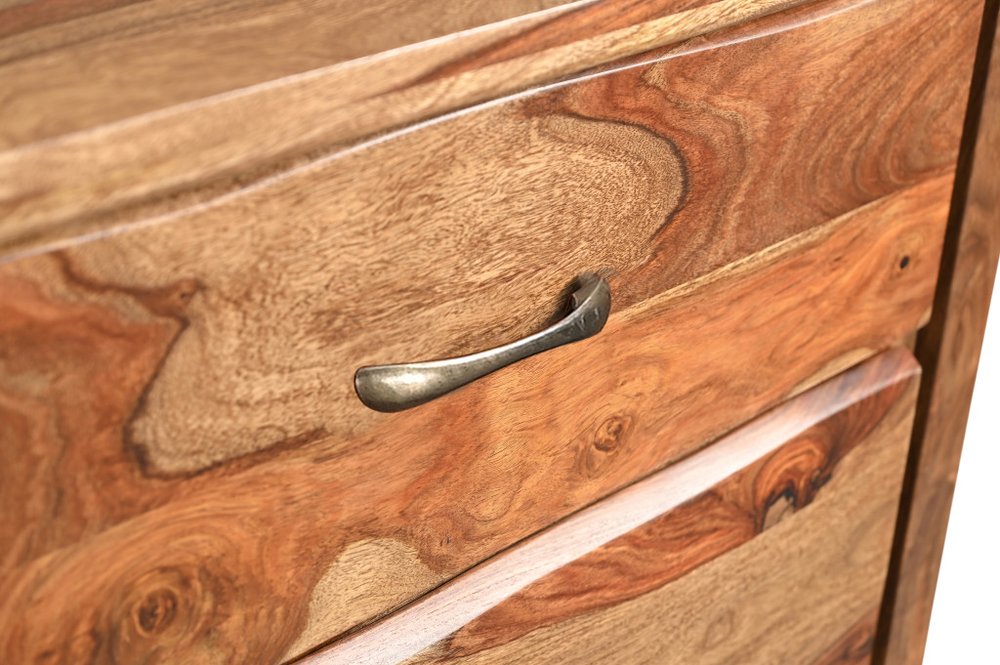 51" Brown Solid Wood Live Edge Five Drawer Standard Chest HomeRoots
